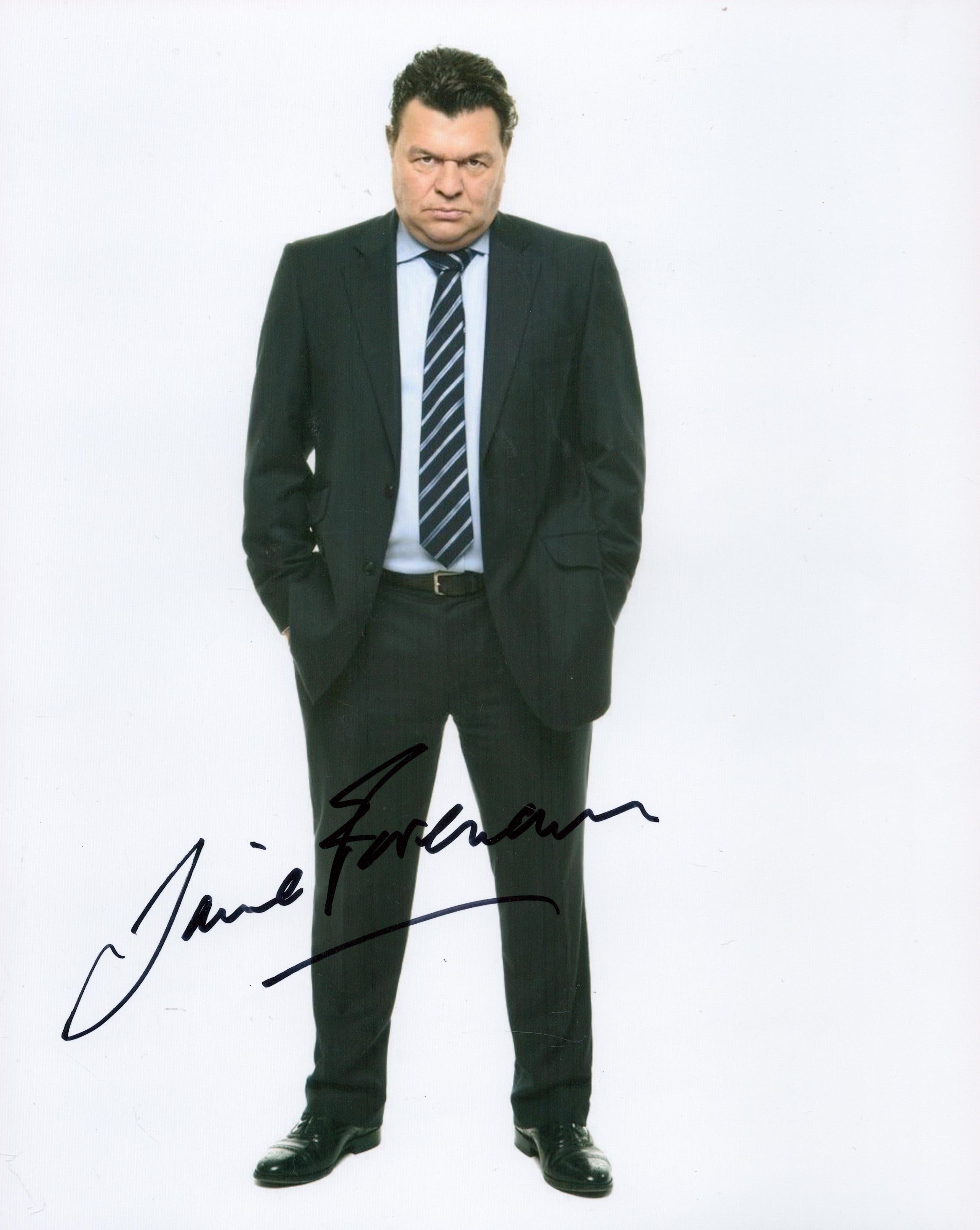 Jamie Foreman signed 10x8 colour photograph Foreman (born 25 May 1958) is an English actor best