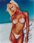 Caprice Bourret Actress Signer Model 10x8 inch Signed Photo. Good condition. All autographs come