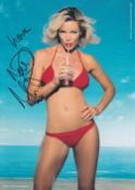 Nell McAndrew Glamour Model and TV Presenter 8x6 inch Colour Photo Signed Both Sides. Good