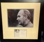Football Sir Alf Ramsey 20x20 mounted and framed signature piece includes signed page and superb