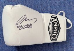 Boxing Lee Selby signed Ampro white boxing glove. Lee Selby (born 14 February 1987) is a Welsh