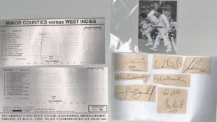 Cricket collection autographs of various famous cricketers mostly from autographs books including