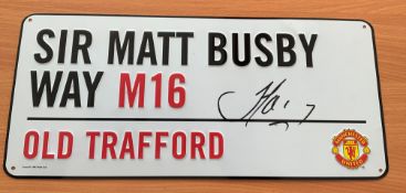 Football Marouane Fellaini signed Manchester United Sir Matt Busby Way Old Trafford commemorative