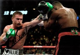Boxing Canelo Alvarez signed 12x8 colour photo. Santos Saul Álvarez Barragan ( popularly known as