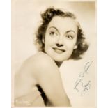 Joy Hodges signed 10x8 vintage sepia photo dedicated comes with original Universal Studios mailing