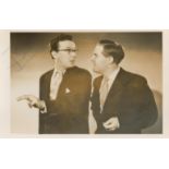 Morecambe and Wise signed 5x3 sepia vintage photo dedicated. Est.