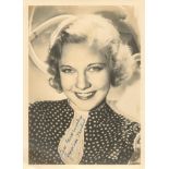 Una Merkel signed 7x5 black and white vintage photo with original personalised MGM Studios mailing