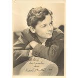 Freddie Bartholomew signed 7x5 vintage sepia photo with original MGM mailing envelope dated 20