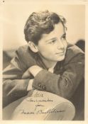 Freddie Bartholomew signed 7x5 vintage sepia photo with original MGM mailing envelope dated 20