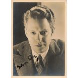 Nelson Eddy signed 7x5 vintage sepia photo with original MGM studios personalised mailing envelope