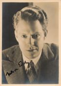 Nelson Eddy signed 7x5 vintage sepia photo with original MGM studios personalised mailing envelope
