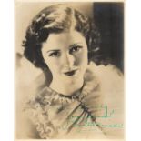 Josephine Hutchinson signed 10x8 vintage sepia photo with original Warner Bros mailing envelope