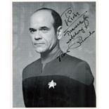 Robert Picardo signed Star Trek 10x8 black and white photo pictured in his role as The Hologram