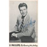 David Hughes signed 5x3 Philips vintage black and white promo photo. David Alan Hughes (born 25