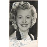 Sally Barnes signed 6x4 black and white vintage photo dedicated. Sally Barnes was born on March 8,