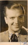 John Loder signed 8x5 vintage sepia photo dedicated with original mailing envelope dated 21 Dec