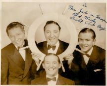 Yacht Club Boys signed 10x8 black and white vintage photo dedicated with original mailing envelope