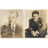 Vintage Entertainment collection 5 vintage 10x8 sepia photos printed signatures from Silver screen