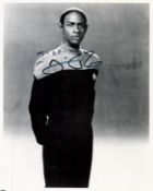 Tim Russ signed 10x8 Star Trek black and white photo pictured in his role as Tuvok. Est.