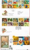 3 x Greetings FDCs with Stamps and FDI Postmarks 2 x Royal Mail 1994, 1995, and 1 x Benham Greetings