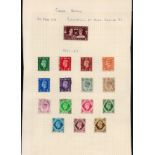 GVI - GB stamps on loose album page. 16 stamps in total. Good condition. We combine postage on We