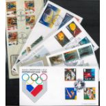 9 x Limited Edition Bradbury FDCs with various Stamps and different FDI Postmarks including