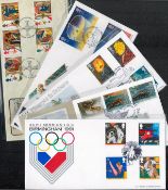 9 x Limited Edition Bradbury FDCs with various Stamps and different FDI Postmarks including