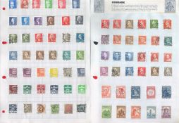 Denmark used Stamps in A Binder containing approx 550 Denmark Stamps from the 1900s onwards good