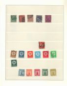 Germany used Stamps on 11 Album Leaves containing approx 200+ Stamps from The Third Reich onwards