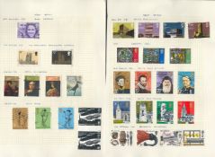GB stamps on 4 loose album pages, covering 1971-1973. 40, stamps. Good condition. We combine postage