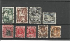 Nigeria, Niue, North Borneo and North Nigeria pre 1936 stamps on stockcard. 9 stamps We combine