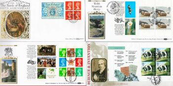 4 x Benham FDCs with various different Stamps and FDI Postmarks, includes Wales (D184) 1992, Science