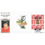 Benham FDC Football Heroes, George Best with Booklet pane Stamps and Football Heroes Postmark