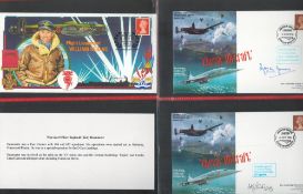 WW2 RAF Dambuster and Lancaster Collection of Signed Flown FDC s With postmarks and Stamps.