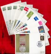 WW2 National Army Museum Series Collection of 54 FDC s With British Stamps and Postmarks. All