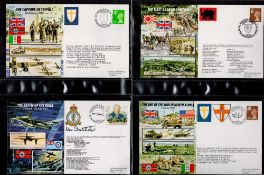 WW2 50th anniversary Collection of 84 JS50 Code Flown First Day Covers with Stamps and Postmarks,