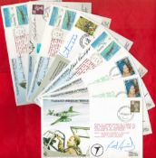 WW2 Superb RAF Collection of 18 Signed Flown First Day Covers, With Postmarks and Stamps. Signatures