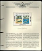 WW2 RAF Collection of 51 pages of Mint Stamps Relating to 75th Anniversary of the RAF, Housed in a