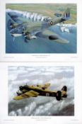 WW2 RAF Collection of Seven 11x8 Aviation Colour Prints by the Artist Edward Ash. Titles of Prints