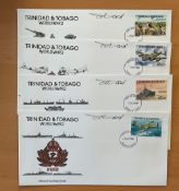 WW2 Aviation Artist Tony Theobald Signed 4 Trinidad and Tobago WW2 Official First Day Covers. All