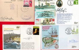 WW2 Navy Collection of 14 First Day Covers, 4 Signed, All Postmarked and Stamped. Signatures include