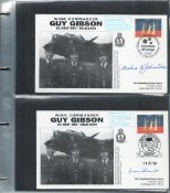 WW2 Fantastic RAF Guy Gibson Collection of Signed Covers, Newspaper Clippings Relating to Guy