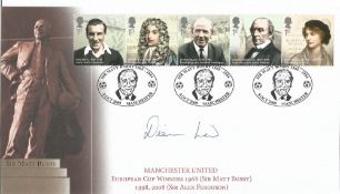 Denis Law signed Manchester United European Cup Winners Sir Matt Busby commemorative FDC triple PM