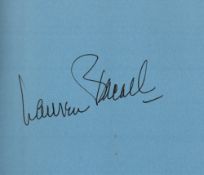 Lauren Bacall signed hardback book titled By Myself signature on the inside title page lot is from