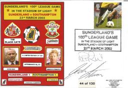 Peter Reid and Gordon Strachan signed FDC Sunderlands 100th League Game in the Stadium of Light PM