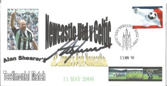 Alan Shearer signed Testimonial Match 11. 5. 2006 Newcastle v Celtic FDC PM Royal Mail Newcastle