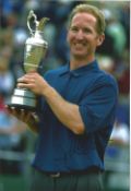 David Duval signed 12x8 colour photo pictured holding the Open Championship Claret Jug. David Robert