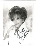 Joan Collins signed 10x8 black and white photo dedicated. Dame Joan Henrietta Collins DBE (born 23