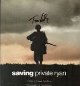 Tom Hanks signed Saving Private Ryan hardback book signature on cover lot is from the collection