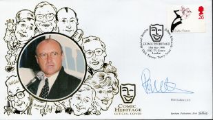 Phil Collins signed Comic Heritage Official Benham FDC PM Michael Bentine, Jimmy Edwards, Terry